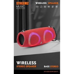 XTREEM2 Wireless Stereo <b>Speaker</b> Red Portable Bluetooth Bass Sound - Product Image 1
