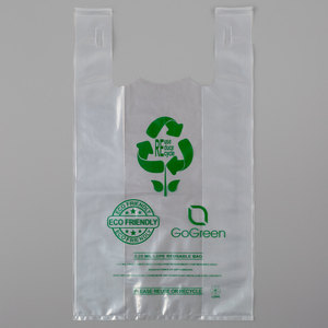Eco-Friendly Biodegradable <b>Compostable</b> PE T-Shirt Shopping <b>Bag</b> with Vest Handle for Supermarket Use - Product Image 6