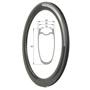 Jantes de vélo de route en <span class=keywords><strong>carbone</strong></span> 700c de 18mm de large intérieur 60mm, <span class=keywords><strong>700</strong></span> - Product Image 1