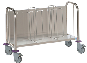 Étagère de transport d'ustensiles de cuisine professionnelle en acier inoxydable robuste, avec revêtement autonettoyant - Product Image 2
