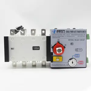 Disyuntor en miniatura ATS 4P 100A, interruptor de transferencia automática de doble potencia