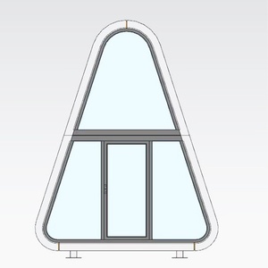Casa Triangular Moderna Tipo Cápsula Espacial, Casa Móvil para Vacaciones al Aire Libre, Prefabricada de Doble Capa, de Acero, Impermeable y Resistente al Viento - Product Image 2