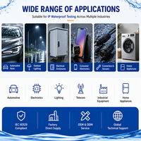 Équipement de test de résistance à l'eau IEC 60529 IPX5 IPX6, équipement de test de jet d'eau puissant, chambre de test de pulvérisation de pluie haute pression pour produits électriques