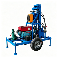 Machine de forage de puits d'eau compacte de 150 m, équipement de forage de puits d'eau avec entretien facile pour les puits de jardin et de ferme