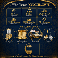 DONGZHAOWEI Golden Moon Chafing Dish Buffet Set Luxury Wedding Hotel Banquet Serving Cheffing Dishes for Catering Wholesale