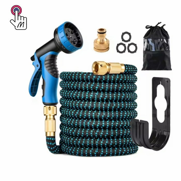25~100ft Extendable Cheap Garden Magic Hose Pipe Expandable Water Spray Gun Garden Hoses Wear Resistant Elastic Folding Hose