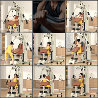 Machine de musculation multifonction tout-en-un en acier inoxydable pour la maison, système de poulies à charges pour un entraînement complet du corps