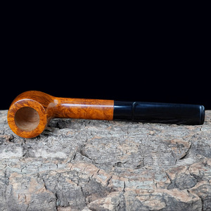 Muxiang Tobacco Pipe Straight Type 3mm Flue Vulcanized Rubber Mouthpiece Billiards Pipe - Product Image 2