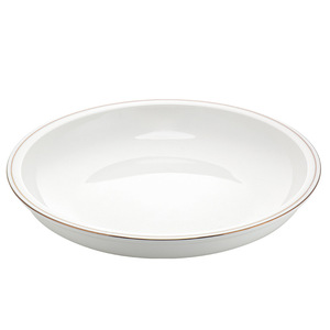 Plato hondo grande de <span class=keywords><strong>porcelana</strong></span> Phnom Penh al por mayor, engrosado, antiescaldaduras, apto para microondas, con incrustaciones doradas, moderno para el hogar. - Product Image 6