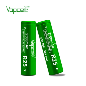 סוללות ליתיום-יון 18650 במחיר מפעל, Vapcell R25, <span class=keywords><strong>2500mAh</strong></span>, 3.7V, ירוק, זרם פריקה מקסימלי <span class=keywords><strong>35A</strong></span>, סוללה נטענת - Product Image 3