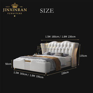 Letto contenitore di lusso in pelle, moderno, 1,8 m, matrimoniale, imbottito, per camera da letto, misure <span class=keywords><strong>King</strong></span>/Queen - Product Image 6