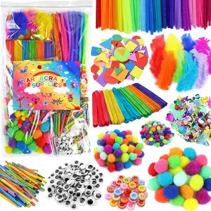 Kit de Pompones de Plástico para Manualidades, Certificado CE EN71, Más de 2000 Piezas Coloridas, Suministros de Arte y Manualidades para Niños EU-A-mazon, Juguetes Creativos Personalizados para Pegar - Product Image 1