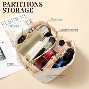 Custom Luxury Leather Travel <b>Makeup</b> Brush Organizer Bag Cute for Pink Fashion Zipper Professional Cosmetic <b>Case</b> Featuring Custom - Product Image 5