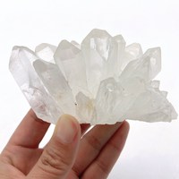 Géode de cristal naturel - Grande grappe de quartz clair brut pour la décoration intérieure, la méditation et l'équilibrage des chakras