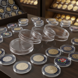 Boîte de rangement pour capsules de pièces de monnaie de 38 mm, pour pièces de monnaie canadiennes en argent (Feuille d'érable, Morgan, Paix, Eisenhower) - Product Image 4