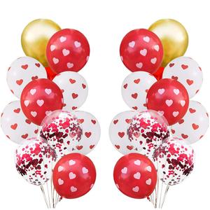 Palloncini con Coriandoli <span class=keywords><strong>a</strong></span> Forma di Cuore, 42 Pezzi, 12 Pollici, Rosso Bianco e Oro, per San Valentino, Festa della Mamma, Matrimonio, Fidanzamento - Product Image 2