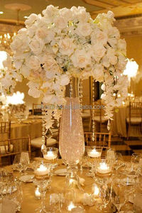 NIKA Wedding Centerpieces Props <strong>Clear</strong> Glass Flared <strong>Vases</strong> Table Event Party Stage Decoration Trumpet <strong>Vase</strong> - Product Image 2