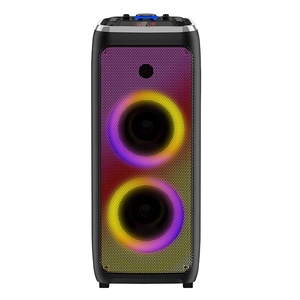 Alta calidad Doble 6,5 pulgadas 80W <span class=keywords><strong>RMS</strong></span> Altavoz Audio Karaoke Altavoz con dos micrófonos inalámbricos - Product Image 3