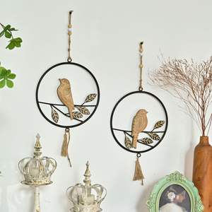 Décoration murale lavable INNOVA Home, style rustique, en MDF, motif oiseaux et arbre printanier, pour salon - Product Image 2