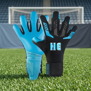 Top Vente Professionnel En Plein Air Formation Football Gardien Gants En Caoutchouc Antidérapant avec Protection Des Doigts Gants De Gardien - Product Image 3