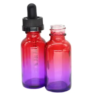 red pink boston round glass bottles for essential oil