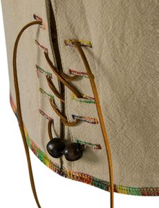 Camicie Casual da <span class=keywords><strong>Uomo</strong></span> 100% Cotone Vintage con Colletto Alto e Lacci - Product Image 4