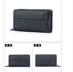 Portefeuille long en cuir véritable Andong Factory pour homme et garçon, multifonctionnel, avec fermeture éclair, grande capacité, sac à main, pochette - Product Image 5