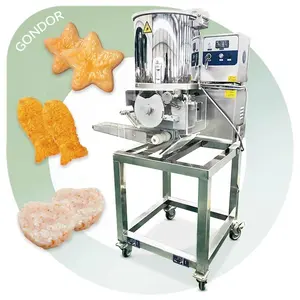 Fish Finger automatico a forma di pepita di pollo rende la macchina da stampa per Hamburger Jamaican-Patty-Machine elettrica