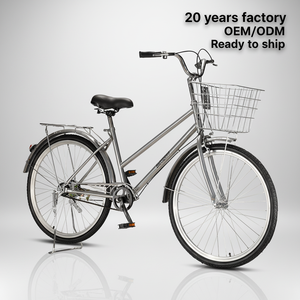 <span class=keywords><strong>Bicicleta</strong></span> Urbana de Aluminio con Transmisión por Correa Silenciosa de 26 Pulgadas, Diseño Retro, Nueva, en Stock, Disponible para Damas - Product Image 1