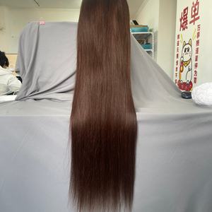 Peluca de Cabello Humano Brasileño Transparente 13x4 Color Marrón Chocolate 4 #   Peluca de encaje completa para mujer de color marrón - Product Image 2