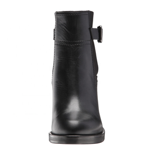 Chaussures de travail quotidiennes pour femmes, bottines à talon épais et bout rond, noires, avec boucle, grandes tailles 46, printemps, automne, hiver - Product Image 5