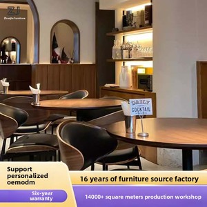 Juego de <span class=keywords><strong>Mesa</strong></span> y Sillas Desmontables de Madera Maciza para Bar, Cafetería, Restaurante Occidental, Estilo Retro Americano - Product Image 3
