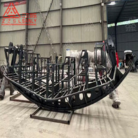 Bateau pirate avec remorque, manèges de fête foraine, jeu pour enfants, balançoire, mini bateau pirate portable