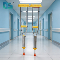 Canne orthopédique légère en aluminium pour adultes, réglable en hauteur (113cm-135cm), pour la marche, usage hospitalier, axillaire et avant-bras
