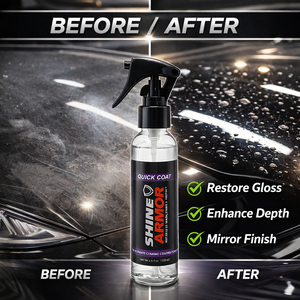 Spray céramique Quick Coat 120ml --Shine Armor, revêtement automobile, protection hydrophobe, finition haute brillance pour peinture, verre et plastique - Product Image 4