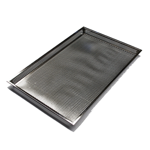 Bandeja perforada de acero inoxidable de grado alimenticio de <span class=keywords><strong>60x40</strong></span> cm, personalizada, <span class=keywords><strong>para</strong></span> hornear y secar alimentos. - Product Image 5