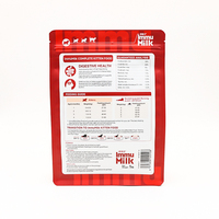Vente directe d'usine refermable en plastique fond plat fermeture éclair sac de nourriture pour animaux de compagnie