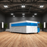 Machine de découpe laser fibre CNC à 4 axes, refroidie par eau, haute vitesse, 3015, 3000W, haute productivité, pour tôles et acier inoxydable, modèle fermé