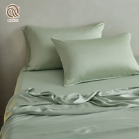 Ensemble de draps de lit en bambou de qualité supérieure 4 pièces Noël motif solide résistant aux rides écologique Simple poches profondes pour
