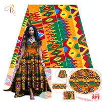 מכירה לוהטת 100% כותנה הדפסי Tecido אנקרה בדים אמיתי אפריקאי שעווה לשמלה