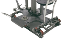 Glissière de piste de chariot quadruple habitée QFYS avec construction en aluminium Capacité de charge de 400kg Support de caméra universel flexible portable
