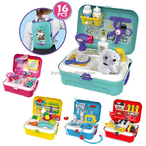 Mode Pet Care Play Set <span class=keywords><strong>Docteur</strong></span> Kit Ustensiles De Cuisine Fille Maquillage Outils Médicaux Jouet Valise Jouer Maison Faire semblant Jouer Jouets - Product Image 1