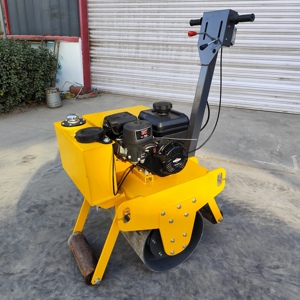 Rodillo Compactador de Un Solo Tambor Amarillo de 5.5hp para Trabajos de Construcción - Product Image 5