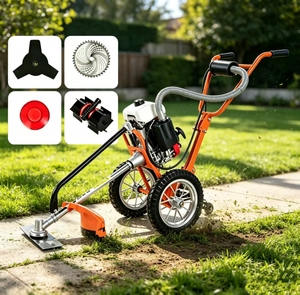 Cortadora <span class=keywords><strong>de</strong></span> Césped Pequeña <span class=keywords><strong>Motorizada</strong></span> a <span class=keywords><strong>Gasolina</strong></span> con Motor <span class=keywords><strong>de</strong></span> Empuje Manual y Caja <span class=keywords><strong>de</strong></span> Cambios con Rodamientos para Uso Agrícola, Desbrozadora Multifuncional - Product Image 2