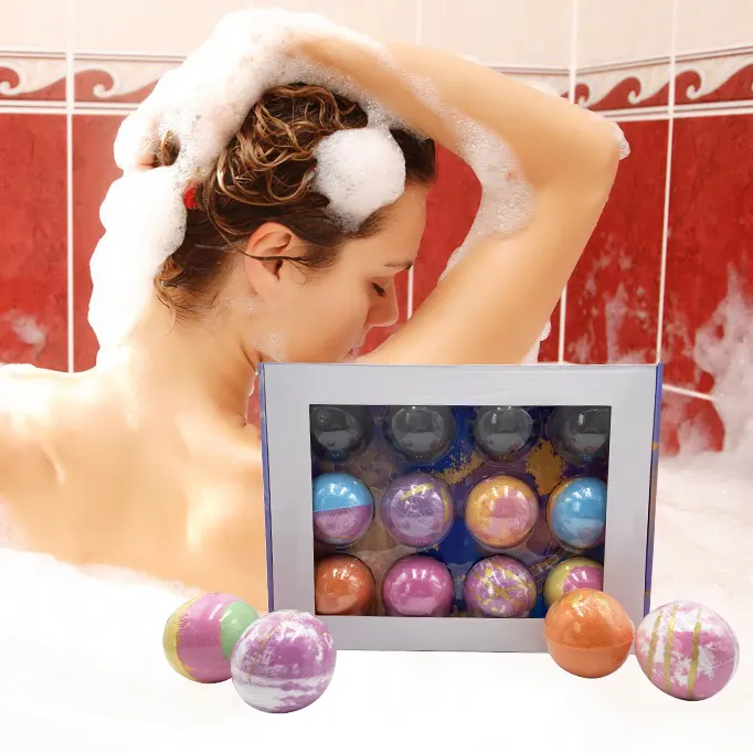 Venta caliente divertido burbuja orgánica Natural personalizado colorido pequeño volcán pirámide baño bomba regalo conjunto