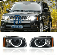 Phare avant modifié pour Range Rover Sport 2010-2013, style Defender, avec lentille LED et feux de jour, ensemble de phares de voiture amélioré