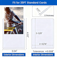 Porte-cartes personnalisés en PVC transparent pour cartes de baseball, de football et de jeux de sport