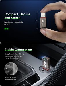 Adaptateur CarPlay sans fil Fuallwin Fast Auto Connect Mini USB pour véhicules Android et Apple - Product Image 2
