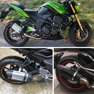 Pour Er6n Sv650 Crf230 Z800 R1 Cb650f <span class=keywords><strong>Cb1000r</strong></span> Cbr250r Usage Général 51mm Moto Escape Moto Silencieux D'échappement Silencieux 370mm - Product Image 2