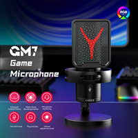 Microphone à condensateur USB filaire de bureau avec directivité cardioïde et construction métallique pour le gaming, le streaming et les conférences